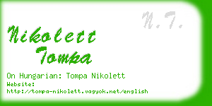 nikolett tompa business card